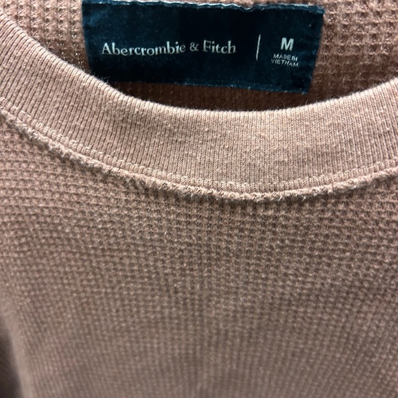 Abercrombie & Fitch Taupe Waffle Knit Top - Picture 3 of 3